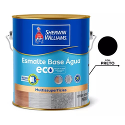 ESMALTE BASE D AGUA BRILHANTE PRETO 3,6L - Acroncolor