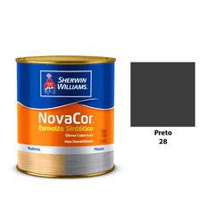 ESMALTE NOVACOR FOSCO PRETO 900ML - Acroncolor