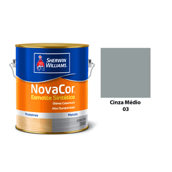 ESMALTE NOVACOR BRILHANTE CINZA MEDIO 3,6L - Acroncolor