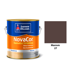 ESMALTE NOVACOR BRILHANTE MARROM 3,6L - Acroncolor