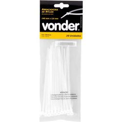 VONDER ABRAÇADEIRA NYLON 140X3,6 BRANCA 20PÇS - Acroncolor