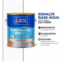 ESMALTE BASE D AGUA ACETINADO BRANCO 3,6L - Acroncolor