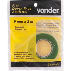 VONDER FITA DUPLA FACE ACRILICA 09MMX02M - Acroncolor