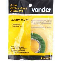 VONDER FITA DUPLA FACE ACRILICA 12MMX02M - Acroncolor