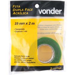 VONDER FITA DUPLA FACE ACRILICA 19MMX02M - Acroncolor