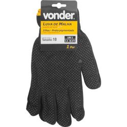 VONDER LUVA MALHA 3FIOS PRETA PIGMENTADA - Acroncolor