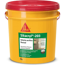 SIKA SIKACRYL 203 SELANTE FLEXIVEL BRANCO 5KG - Acroncolor