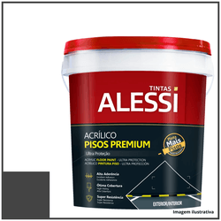 ALESSI PISO PREMIUM CINZA CHUMBO BALDE 18LTS - Acroncolor