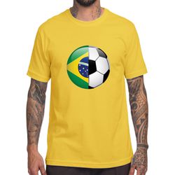 Camiseta Seleção Brasileira Amarela 100% Algodão -... - ACT Footwear