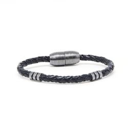 Pulseira Em Couro - Preto Imã - ACT Footwear