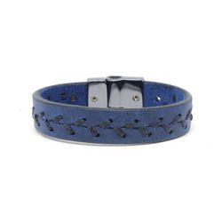 Pulseira Em Couro - Azul Laçada - ACT Footwear