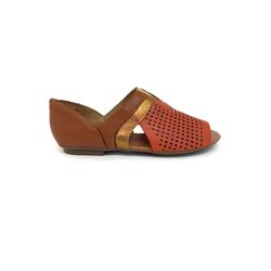 Sandália Rasteira Daisy - Laranja com Whisky - A de Acessórios | Sapatos Femininos