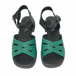Sandália Agnes - Verde e Preto - A de Acessórios | Sapatos Femininos