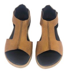 Sandália rasteira Virgínia - Conhaque com Café - A de Acessórios | Sapatos Femininos
