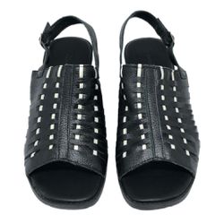 Sandália Liana - Preta com Marfim - A de Acessórios | Sapatos Femininos