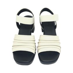 Sandália Pilar - Marfim com palmilha preta - A de Acessórios | Sapatos Femininos