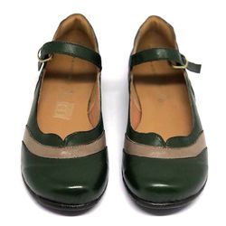 Sapatilha Boneca Simone - Musgo com Fendi - A de Acessórios | Sapatos Femininos