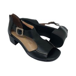 Sandália Miranda - Preto com detalhe fendi - A de Acessórios | Sapatos Femininos