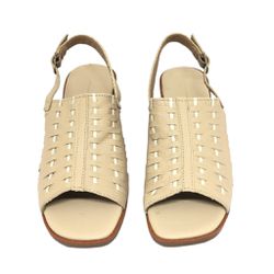 Sandália Liana - Bege com marfim - A de Acessórios | Sapatos Femininos