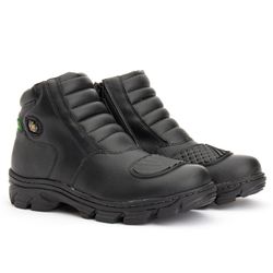 Bota Masculina Motoqueiro Preto em Couro Legítimo - Adventure Shoes | Loja Especializada em Calçados Adventure