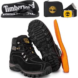 Kit com Bota Adventure Indestrutível Masculina + Carteira + Cinto + Chinelo - Adventure Shoes | Loja Especializada em Calçados Adventure