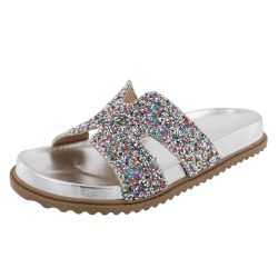 Papete Pipa Rasteira Strass Multicolor - Agnes Veronez