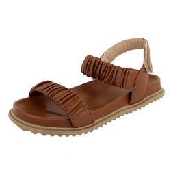 Papete Havaí Rasteira Velcro Caramelo - Agnes Veronez