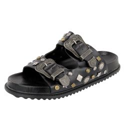 Papete NY Fivelas Apliques Preto - Agnes Veronez