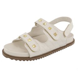 Papete Egito Ajuste Velcro Enfeite OffWhite - Agnes Veronez