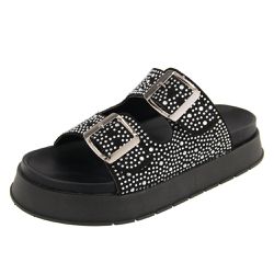 Flatform Bahamas Hotfix Prata Preto - Agnes Veronez