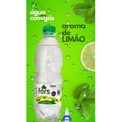 Água com Gás Saborizada Sabor Limão - 510ml - 12 U... - ÁGUA COM SABOR DISTRIBUIDORA