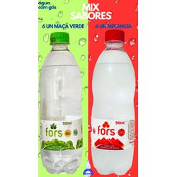 MIX SABORES MAÇÃ VERDE E MELANCIA - 6 unidades: Ág... - ÁGUA COM SABOR DISTRIBUIDORA