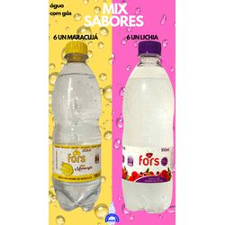 MIX SABORES MARACUJÁ E LICHIA- 6 unidades: Água c/... - ÁGUA COM SABOR DISTRIBUIDORA
