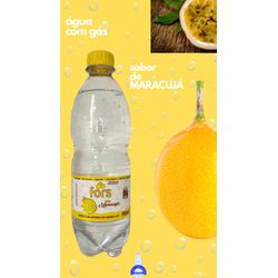 Água com Gás Saborizada Sabor Maracujá 510 ml 12 U... - ÁGUA COM SABOR DISTRIBUIDORA