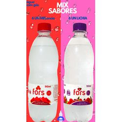 MIX SABORES MELANCIA E LICHIA - 6 unidades: Água c... - ÁGUA COM SABOR DISTRIBUIDORA