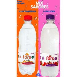 MIX SABORES TANGERINA E LICHIA- 6 unidades: Água c... - ÁGUA COM SABOR DISTRIBUIDORA