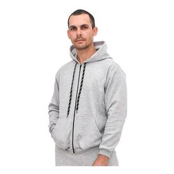 Blusa De Moletom Adulto C/ Zíper Jaqueta Cinza - A... - ALIARTE CONFECÇÕES