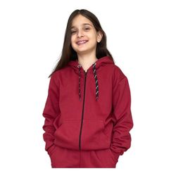 Blusa De Moletom Juvenil C/ Zíper Jaqueta Vinho - ... - ALIARTE CONFECÇÕES