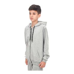 Blusa De Moletom Juvenil C/ Zíper Jaqueta Cinza - ... - ALIARTE CONFECÇÕES
