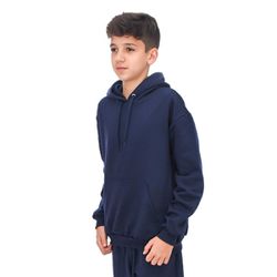 Blusa de Moletom Juvenil Canguru com Capuz Azul - ... - ALIARTE CONFECÇÕES