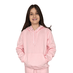 Blusa de Moletom Juvenil Canguru com Capuz Rosa - ... - ALIARTE CONFECÇÕES