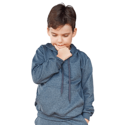 Blusa de Moletom Juvenil Canguru com Capuz Grafite... - ALIARTE CONFECÇÕES