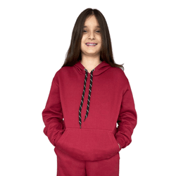 Blusa de Moletom Juvenil Canguru com Capuz Vinho -... - ALIARTE CONFECÇÕES
