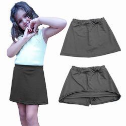 Short Saia Helanca Escolar C/ Elástico Preto - ALI... - ALIARTE CONFECÇÕES