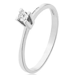 Anel Solitário De Prata - JHR-0215 - Alianças Zap