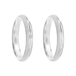 Kit Par De Alianças e Solitário De Prata - JHR-011... - Alianças Zap