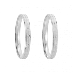 Kit Par De Alianças e Solitário De Prata - JHR-013... - Alianças Zap