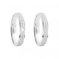 Kit Par De Alianças e Solitário De Prata - JHR-014... - Alianças Zap