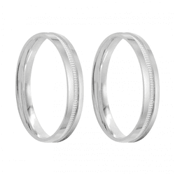 Kit Par De Alianças e Solitário De Prata - JHR-015... - Alianças Zap