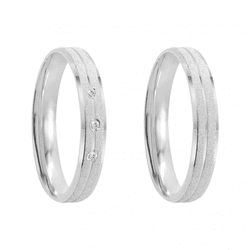 Kit Par De Alianças e Solitário De Prata - JHR-015... - Alianças Zap